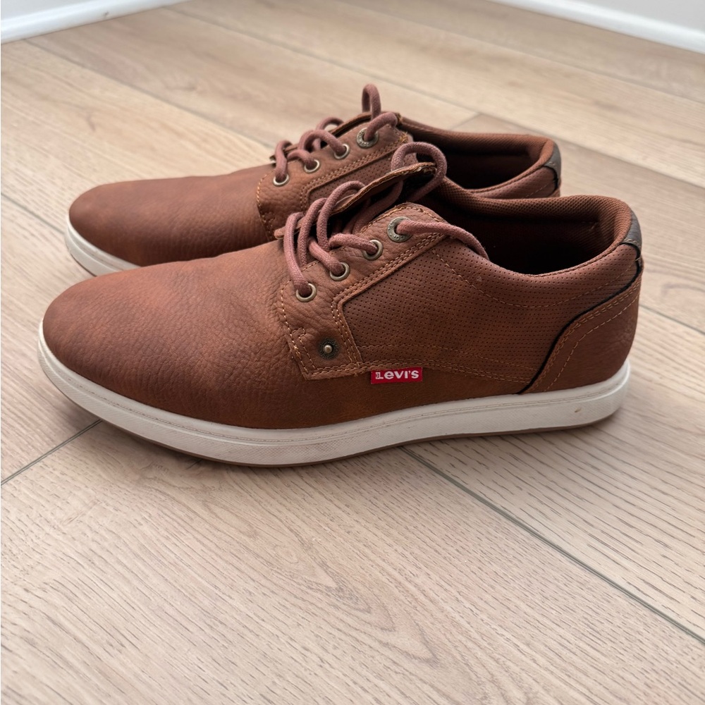 Levi's Men's Brown Faux Leather Lace Up Oxfords Size 8 1/2